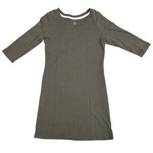 Isaac Mizrahi Live Essentials Dress XXS Olive Green Cotton Casual‎